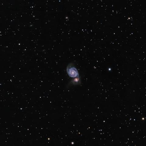 photo of m51, the whirlpool galaxy