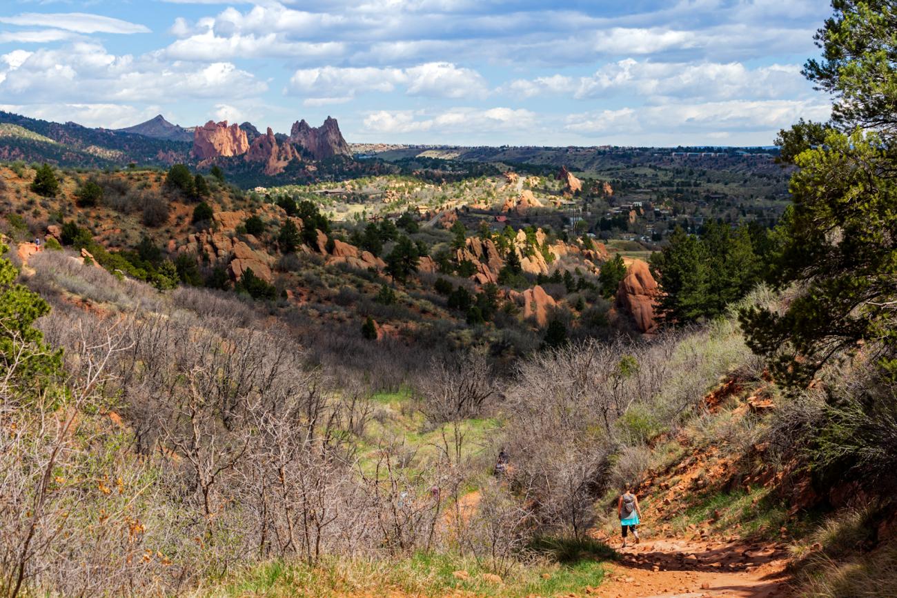 photo of a person hiking on a trail