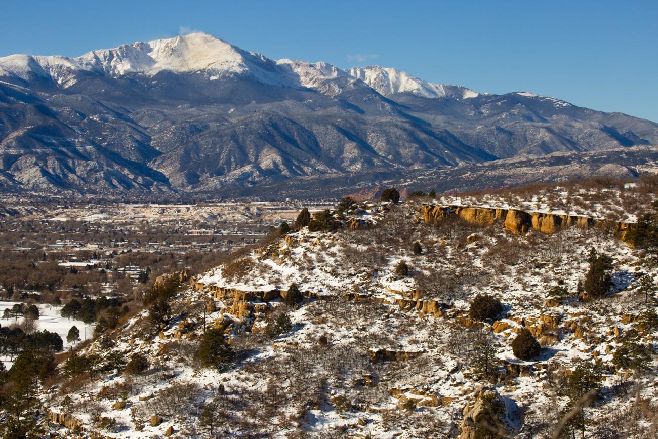 photo of pikes peak from palmer park